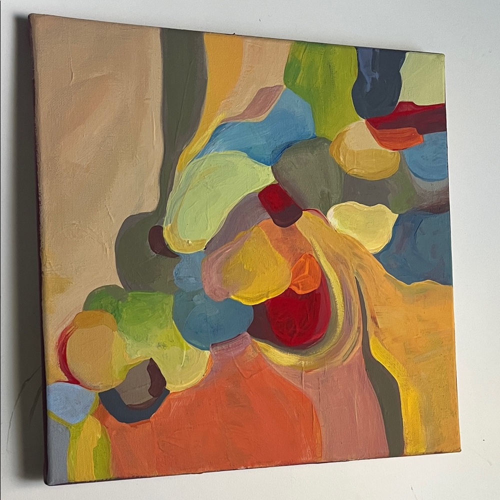 Abstract Multicolor Canvas Art Handmade Painting 12x12